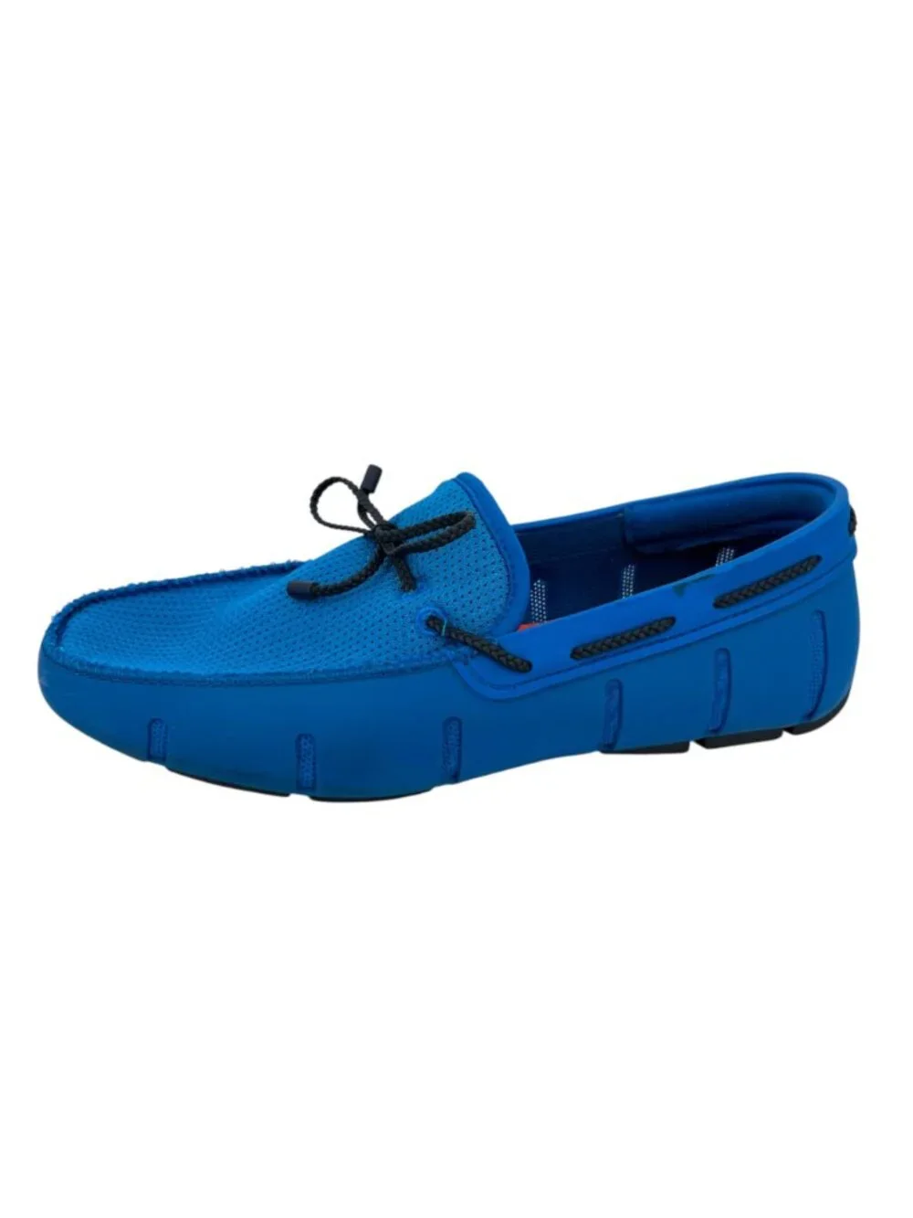 Swims Mens Braided Lace Blue Perforated Rubber Loafers Size 7 Water-Friendly